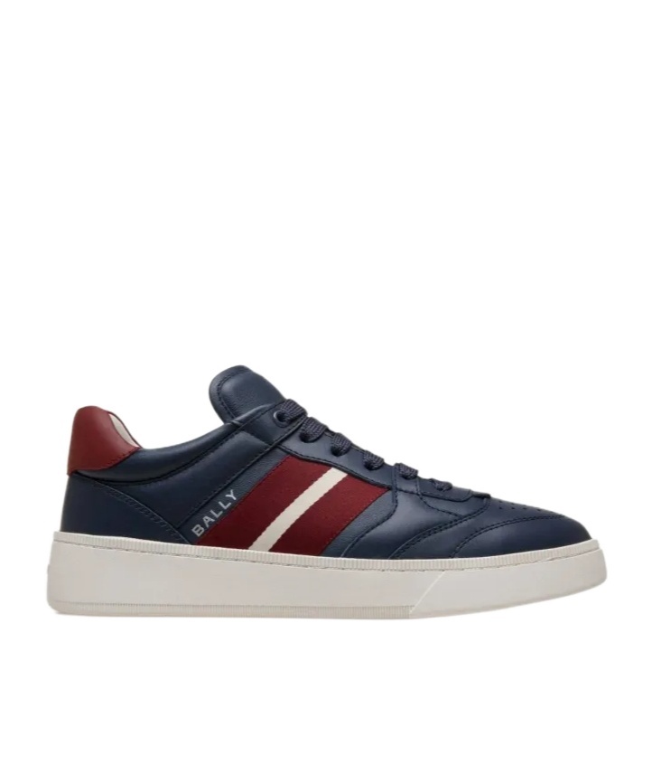 Bally Low Top Sneakers Perforated Toebox In Multicolor