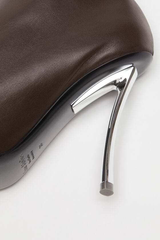 Acne Studios Leather Zip Heels In Multicolor