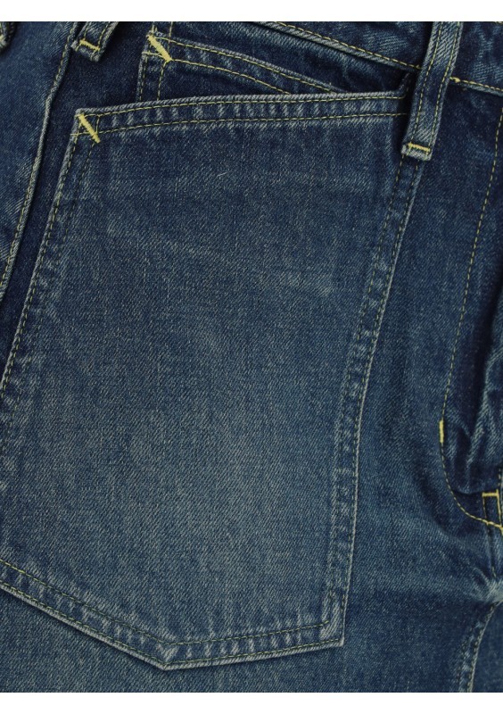 Kenzo Stone Wash Denim Miniskirt In Blue