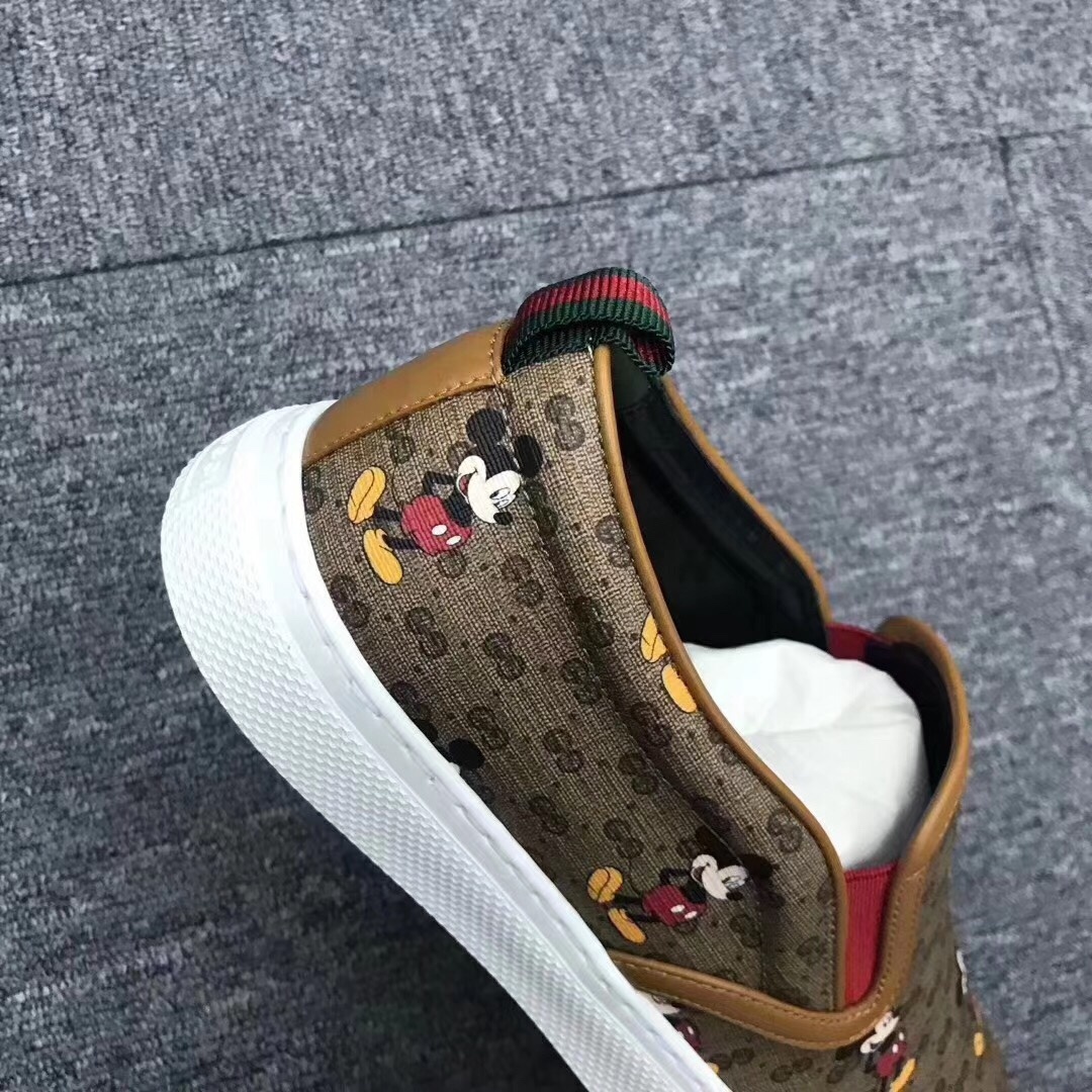 Gucci Printed Pattern Leisure Sports Shoes In Multicolor