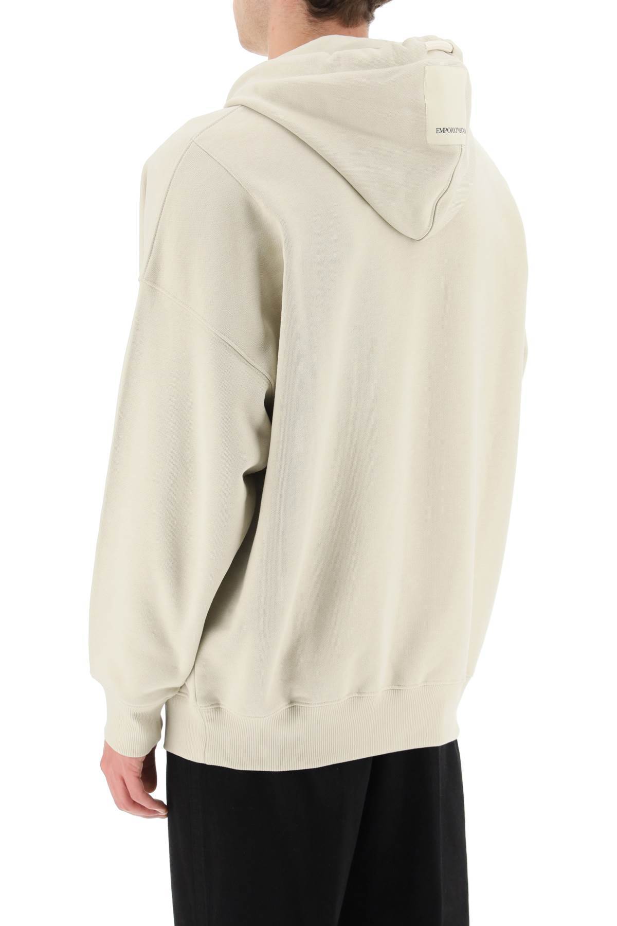 Emporio Armani 'freedom' Hoodie In White
