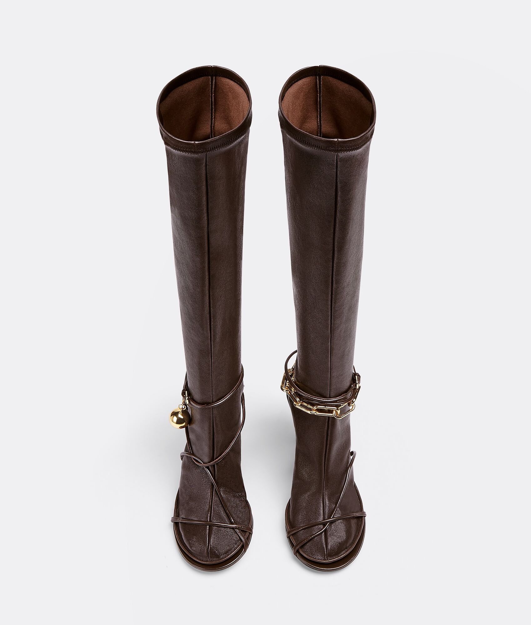 BOTTEGA VENETA DOT HIGH LEATHER BOOTS