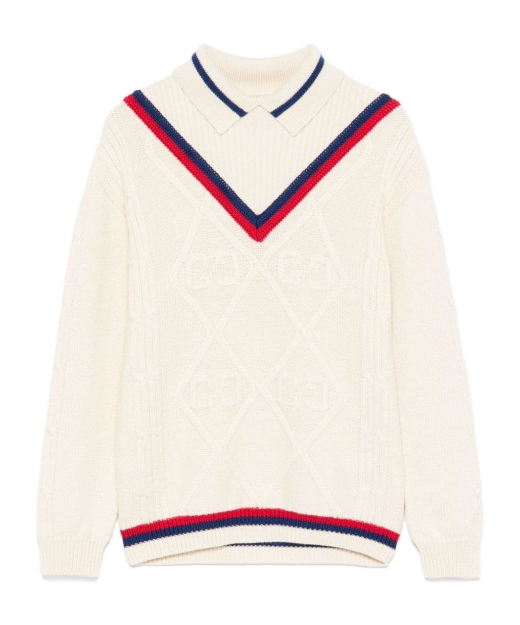Gucci Sylvie Web-detail Sweater In White