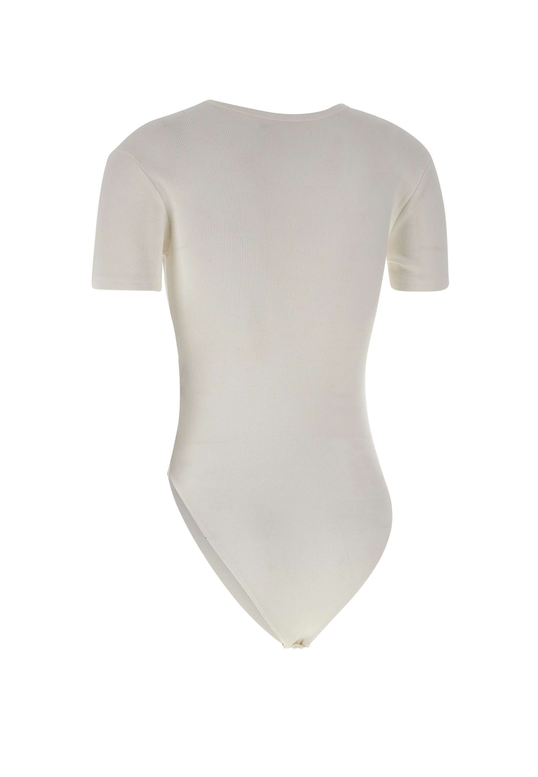 Vivienne Westwood Orb-embellished Ribbed Bodysuit In White