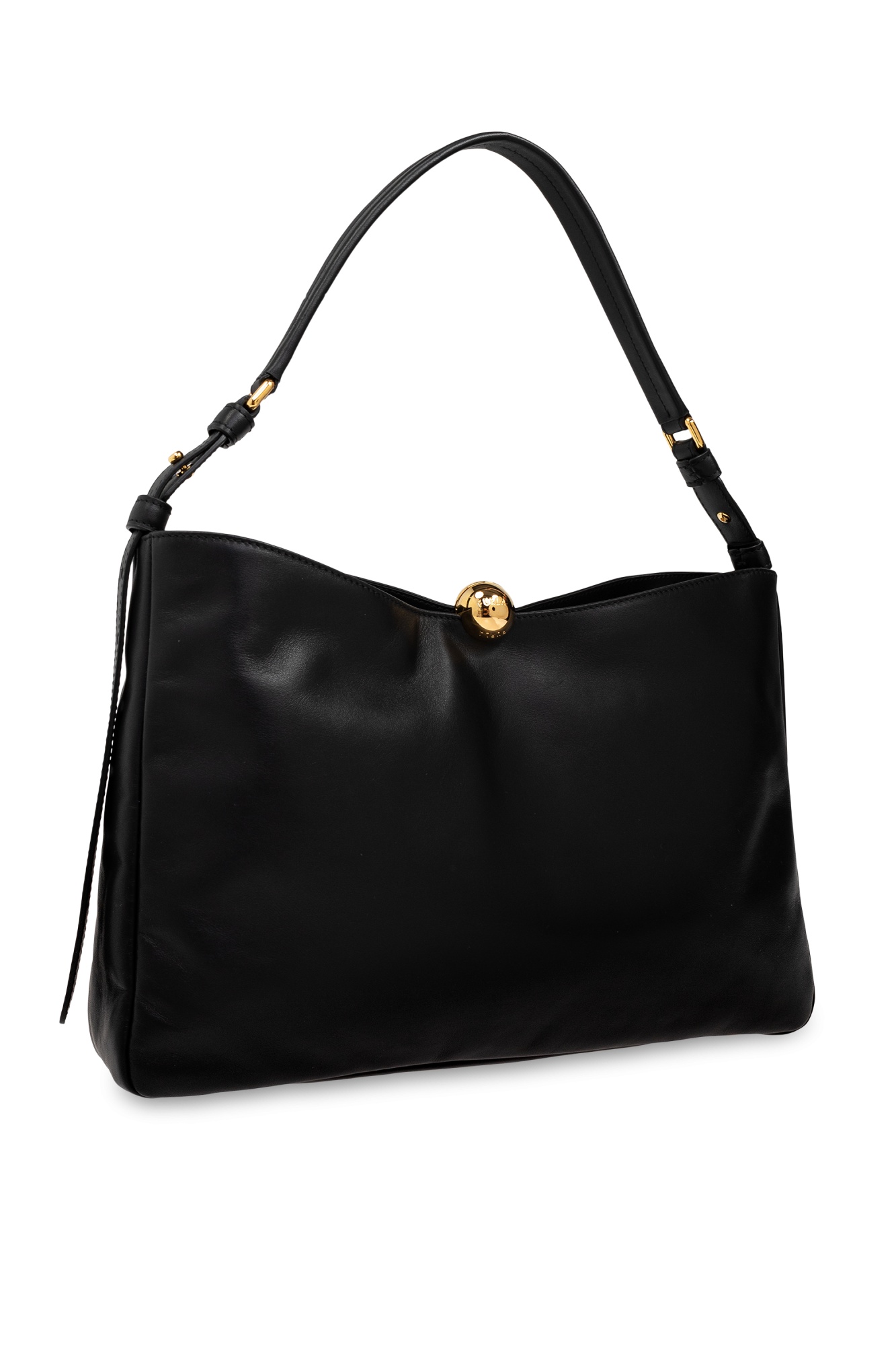 Furla Soft Sphere Medium Shoulder Bag In Black