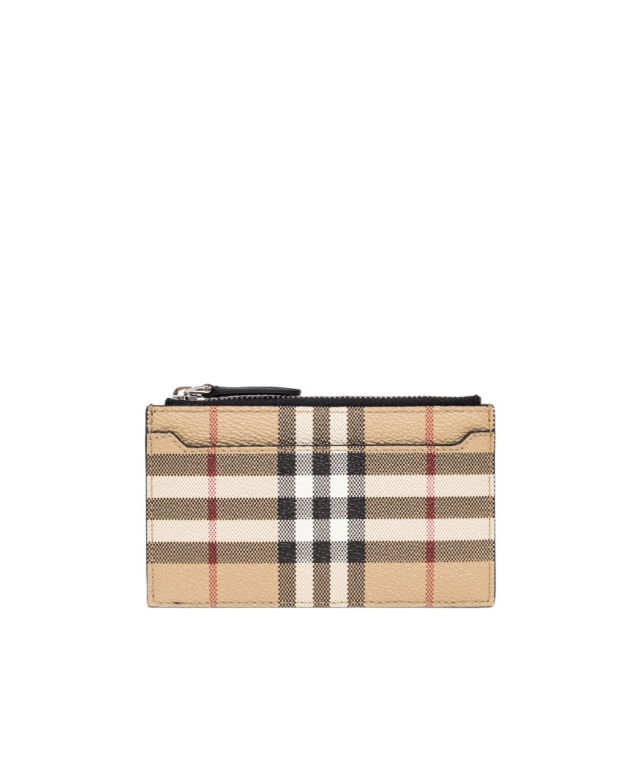 Burberry Check-print Card Holder In Multi