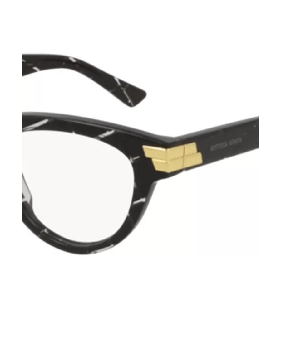 Bottega Veneta Geometric Cat-eye Frame Glasses In Black