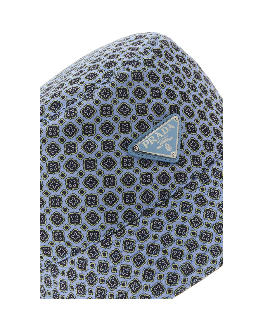 Shop Prada Logo Fisherman's Hat In Gray
