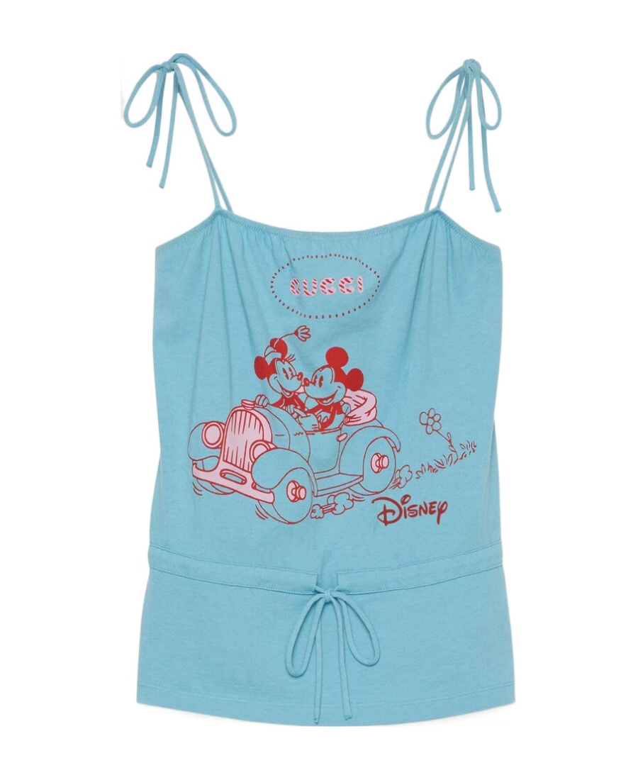 Gucci X Disney Print Tank Top In Blue