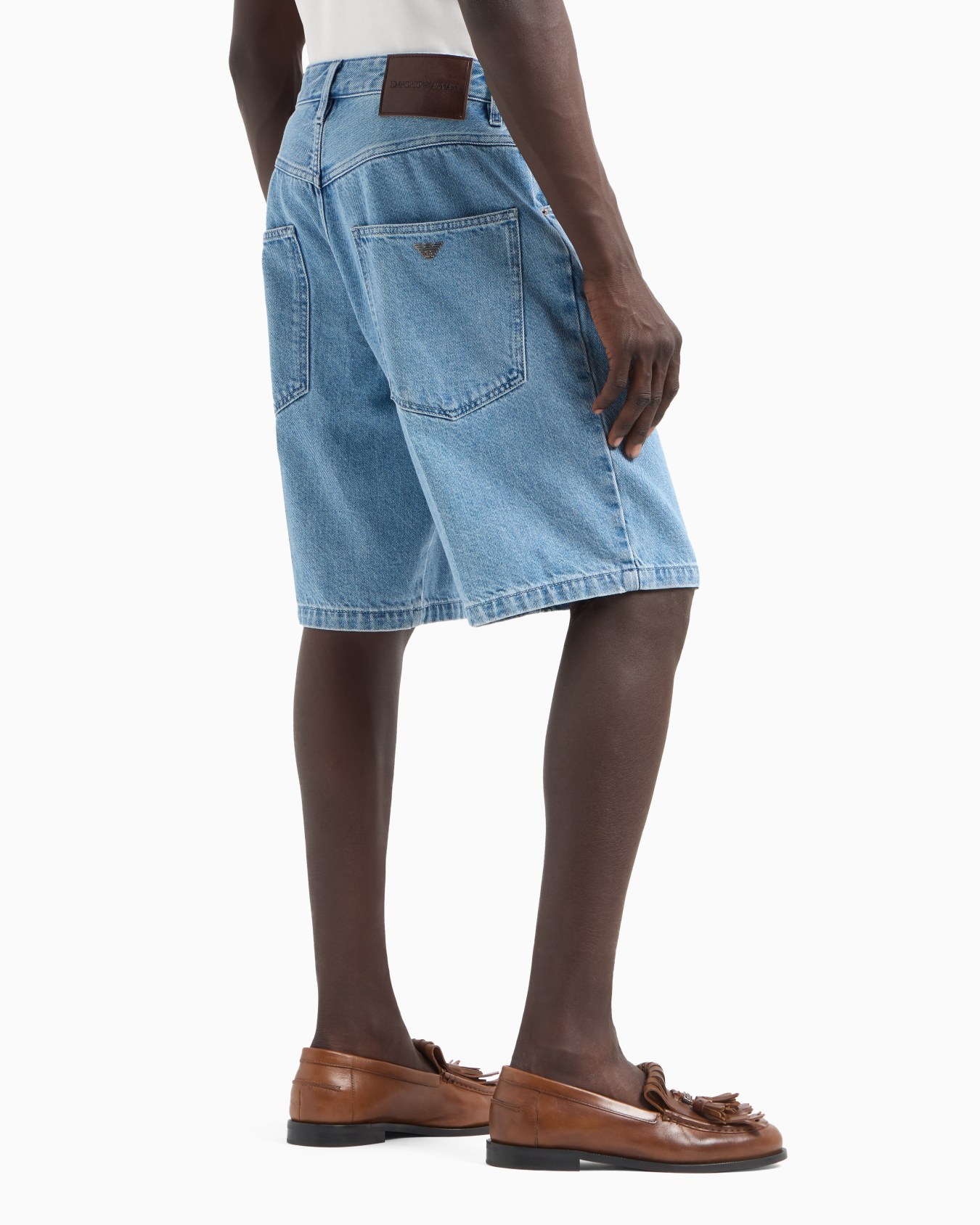 Emporio Armani Men's Denim Bermuda Shorts In Blue