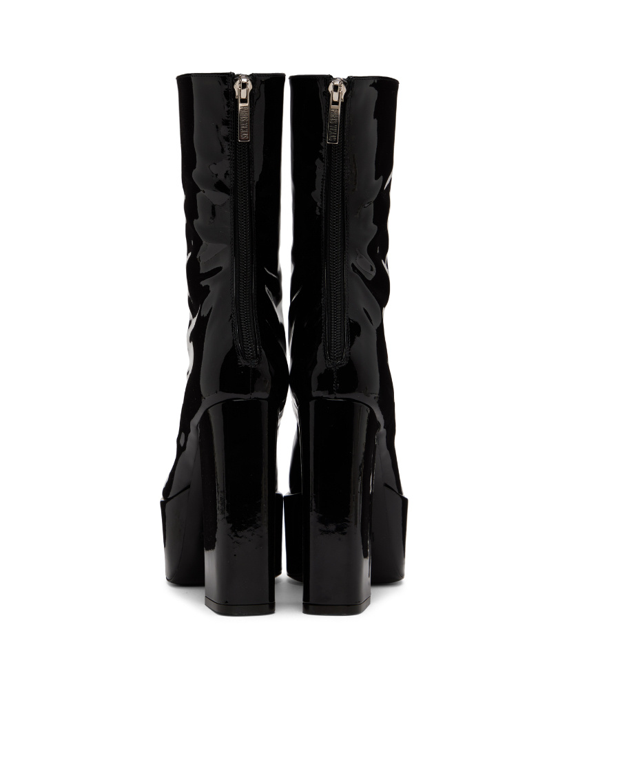 Paris Texas Lexy Block-heel Platform Booties In Black