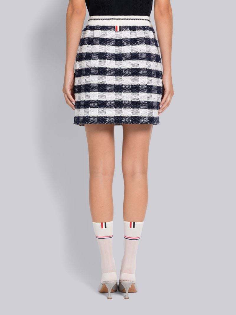 Thom Browne Gingham-check Jacquard Miniskirt In Black