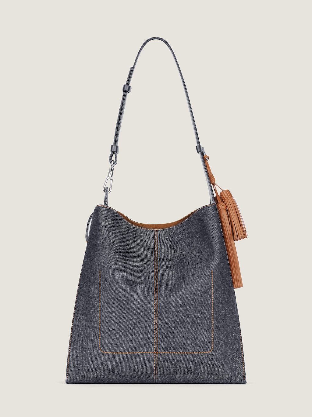 Givenchy Medium Belted Hobo Bag In Denim In Purple