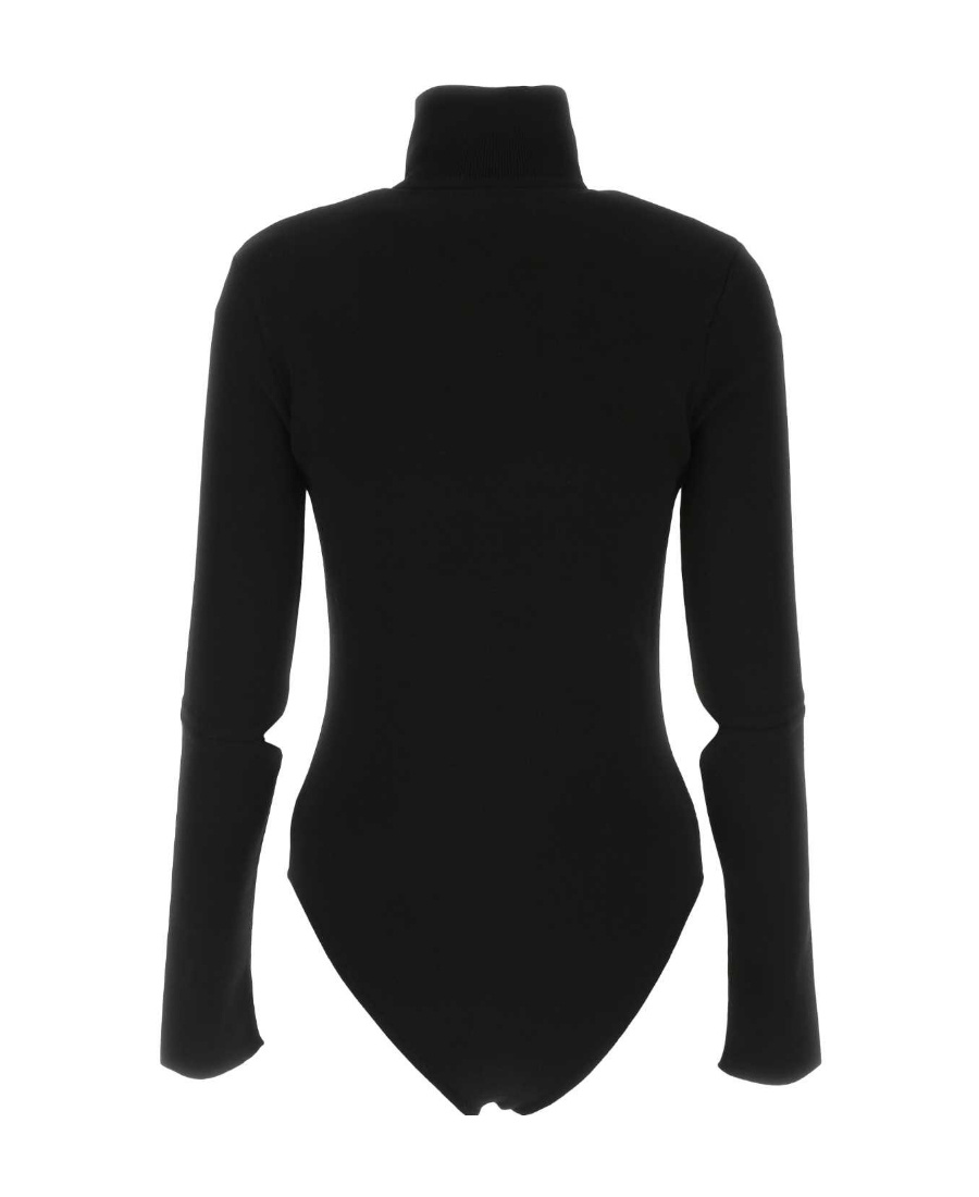 Shop Courrèges Cut-out Detail High-neck Jumper In Black
