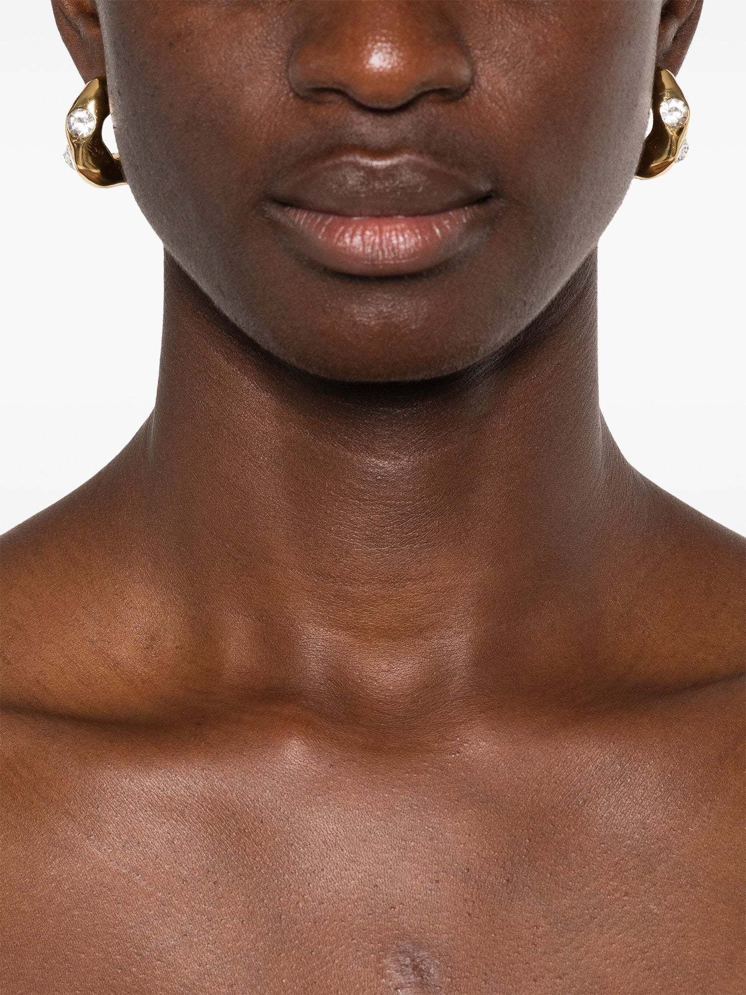 Shop Forte Forte Letter Logo Earrings In Yellow