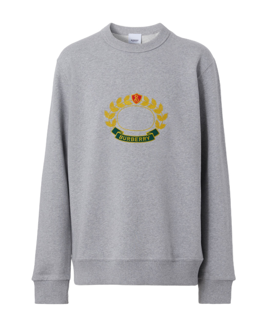 Burberry Oak Leaf Crest Sweatshirt In Gray