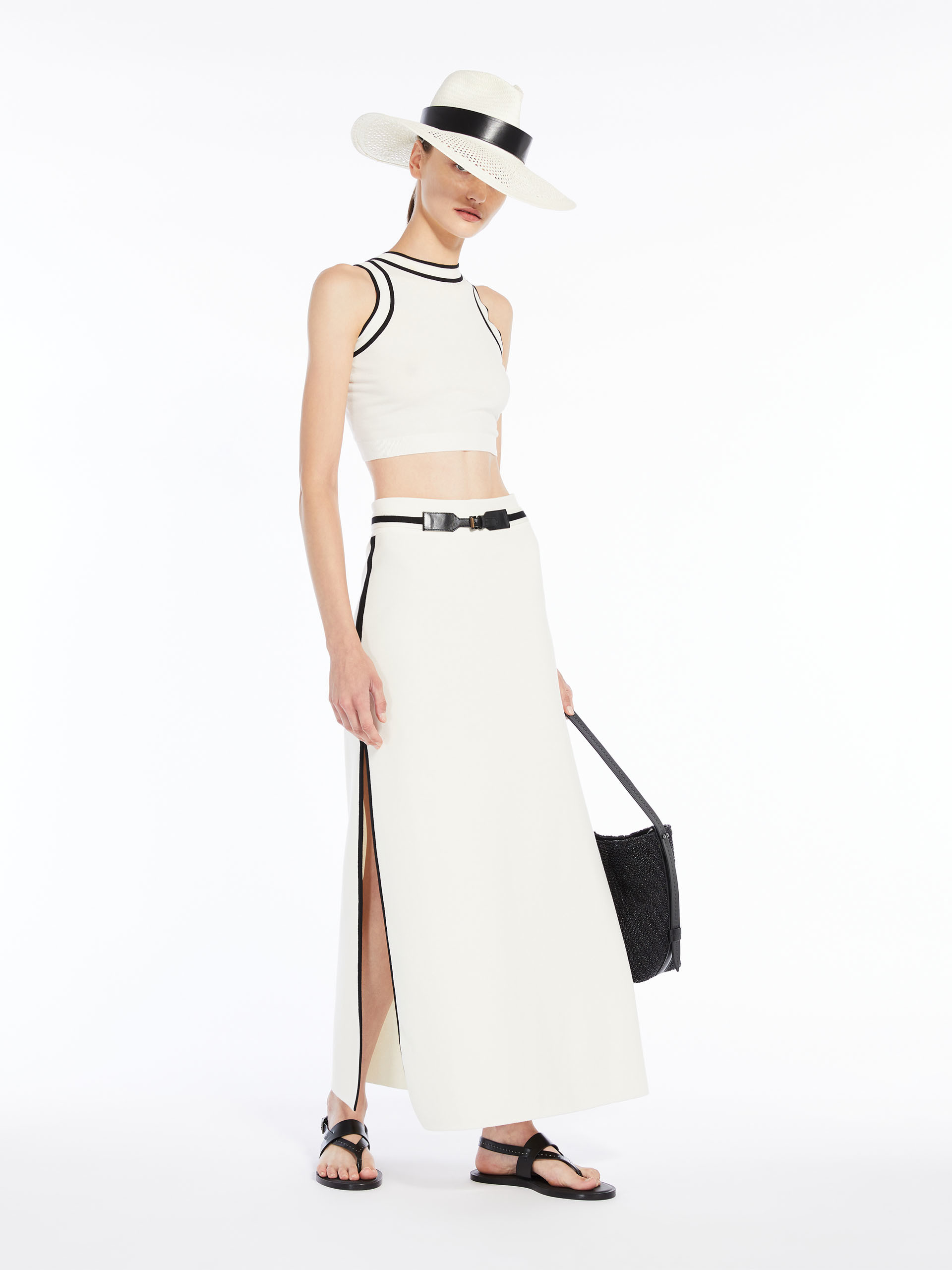 Max Mara Trumpet Skirt In White