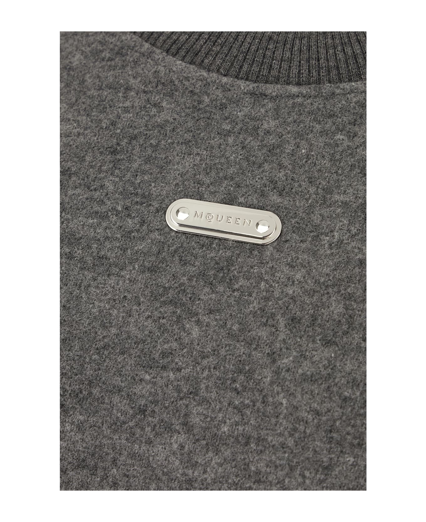 Alexander Mcqueen Men's Wool Blend Cozy Sweater In Gray