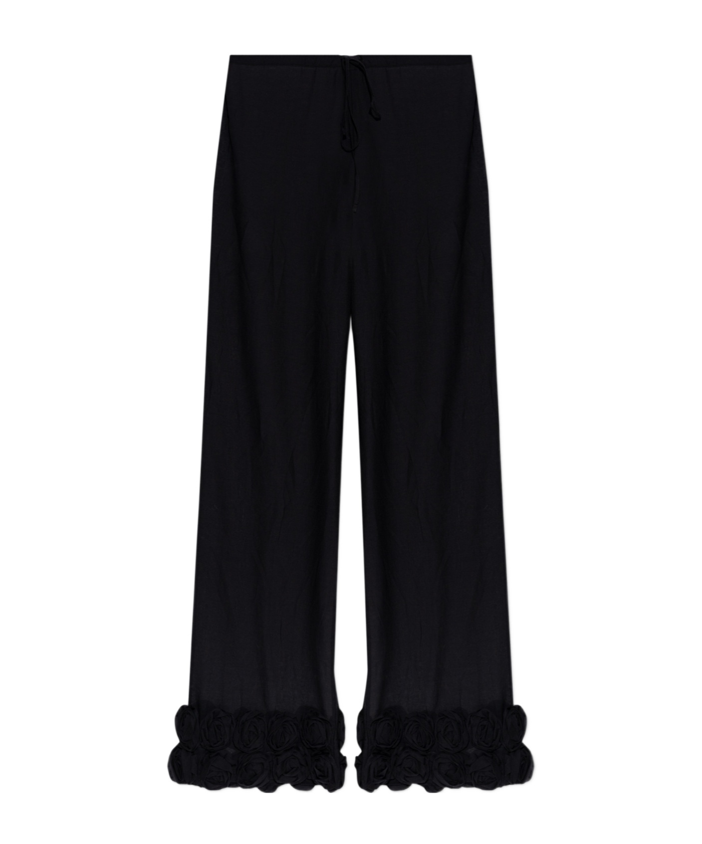 OSEREE FLORAL-APPLIQUÉ TROUSERS 