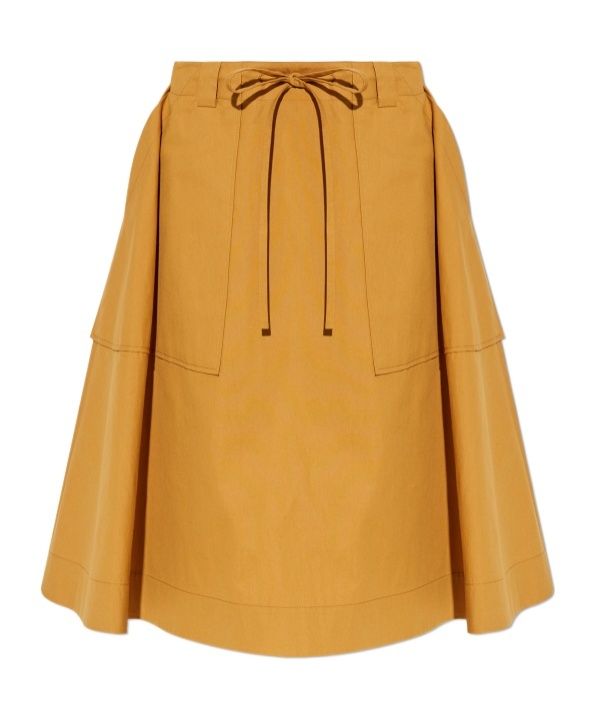 Moschino Drawstring Flared Skirt In Yellow
