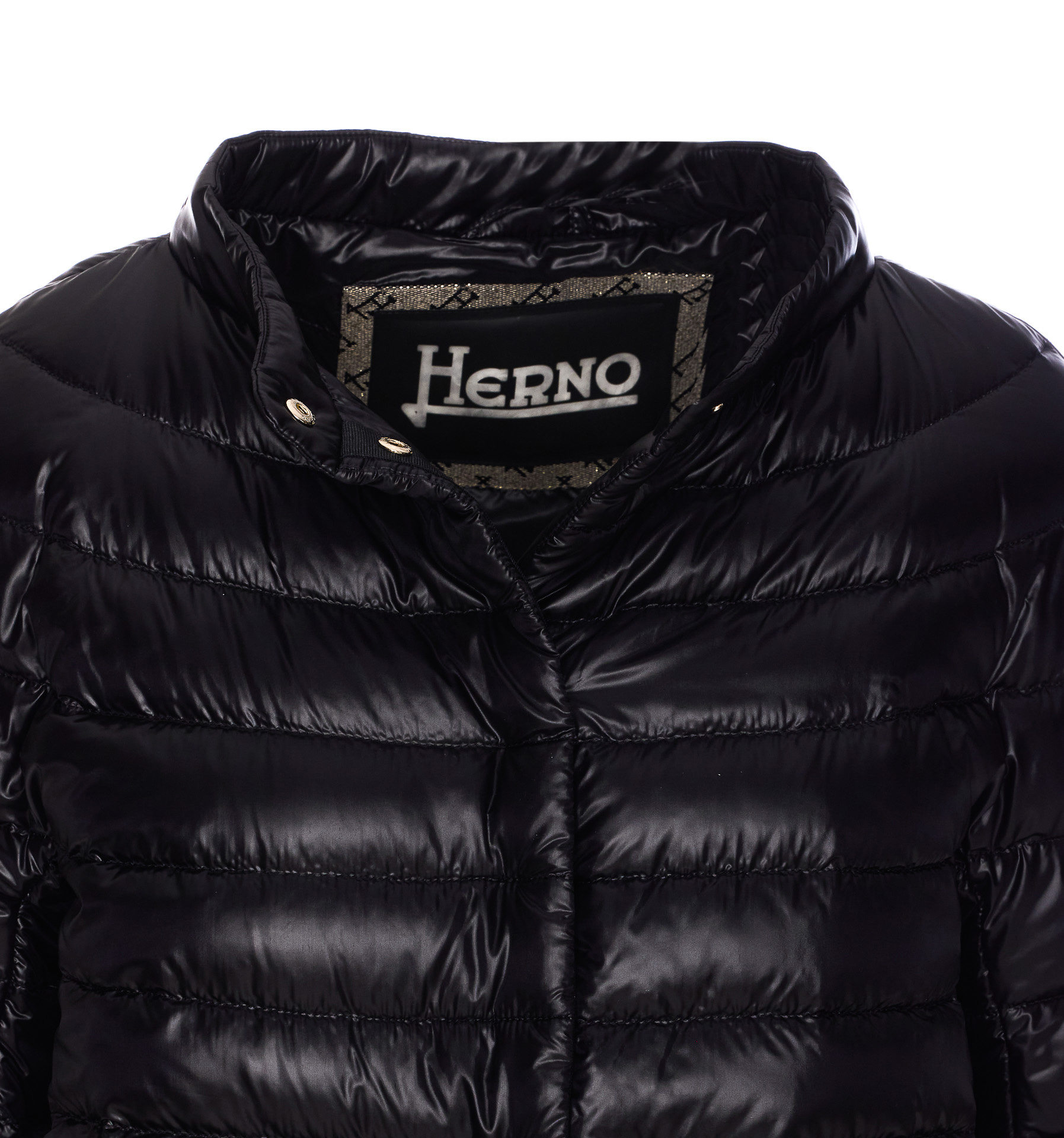 Herno Woman Puffer Black Size 6 Polyamide, Polyester, Cotton In Black