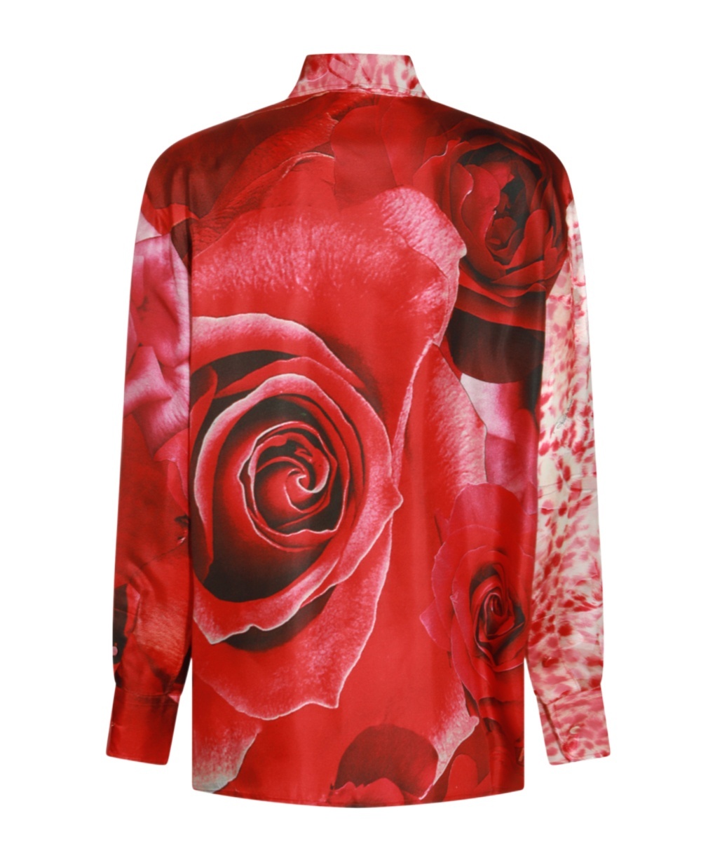 Roberto Cavalli Long-sleeved Shirt In Red