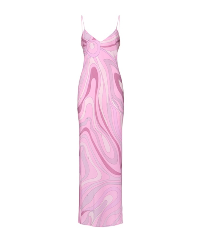 Emilio Pucci Printed Silk Long Dress
