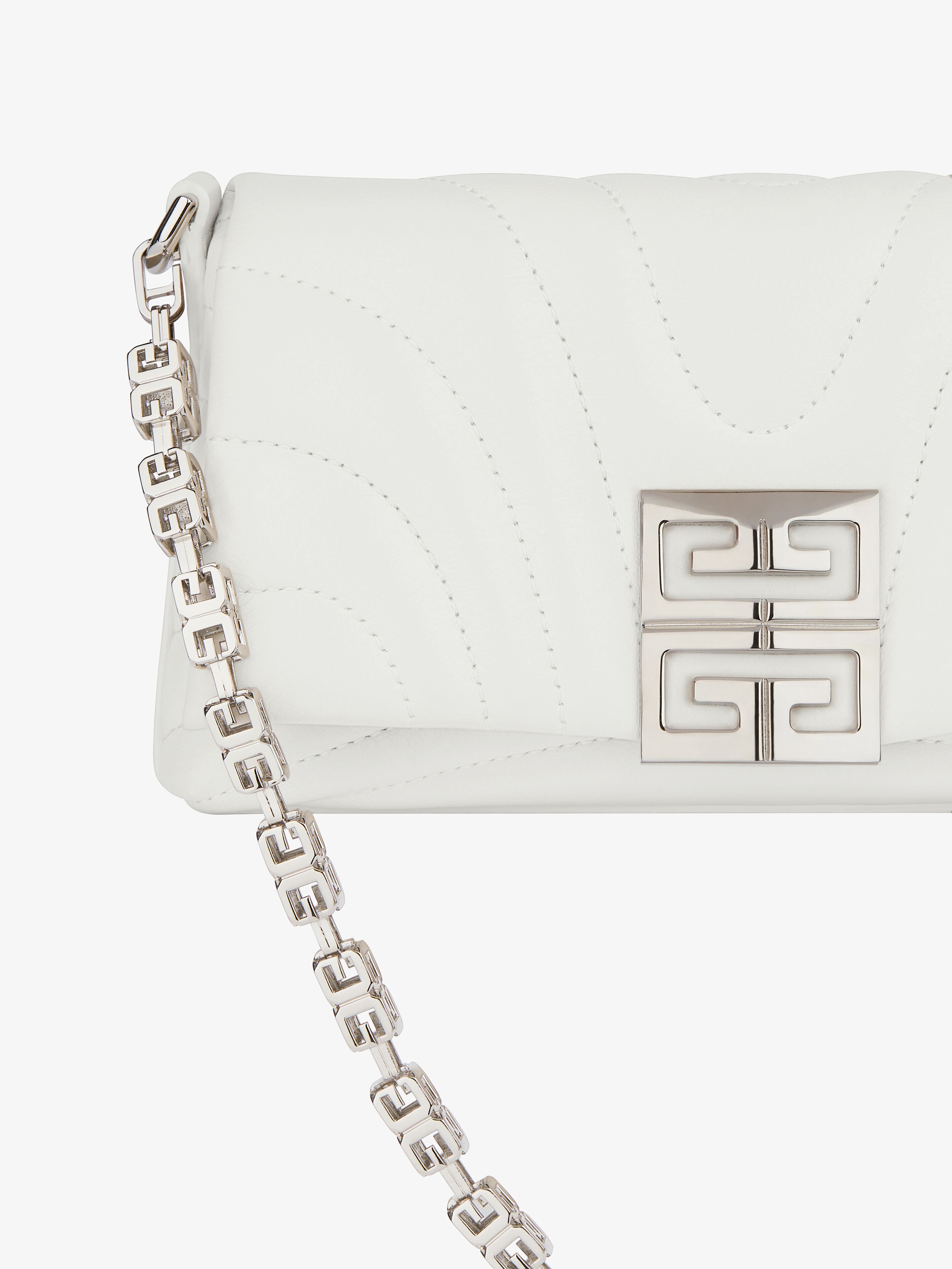 Givenchy Micro 4g Soft Shoulder Bag In White