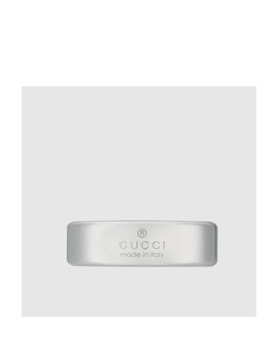 Gucci Diagonal Interlocking G Ring In Silver