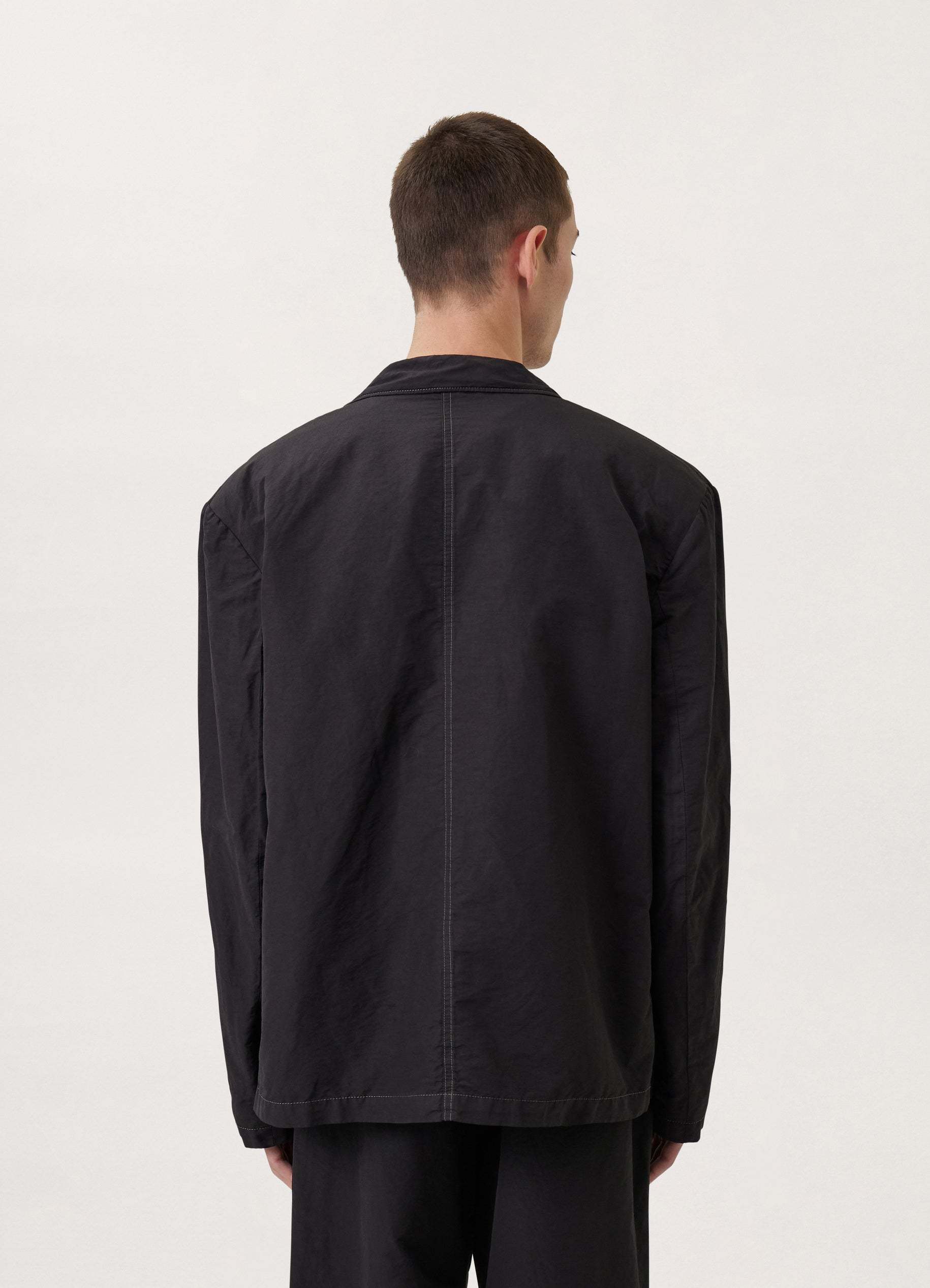 Lemaire Short Long-sleeved Suit Coat In Black