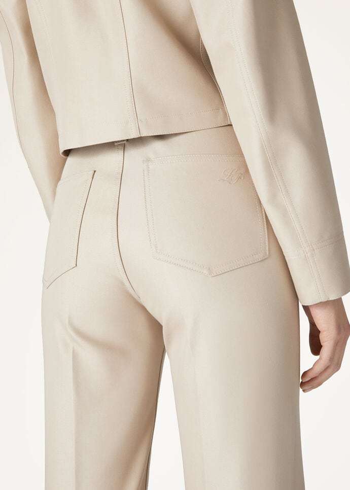 Loro Piana Thayer Straight-leg Trousers In Nude