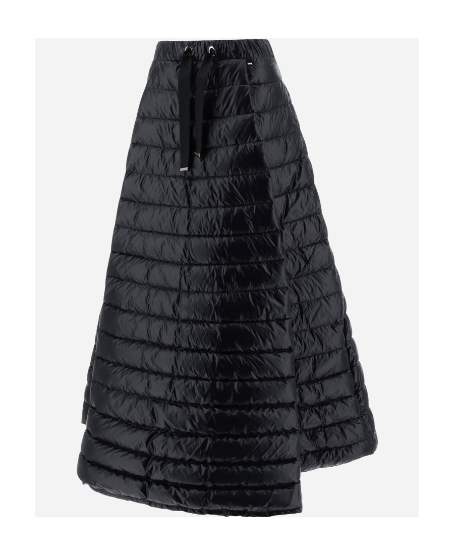 Herno Drawstring Padded Down Maxi Skirt In Black