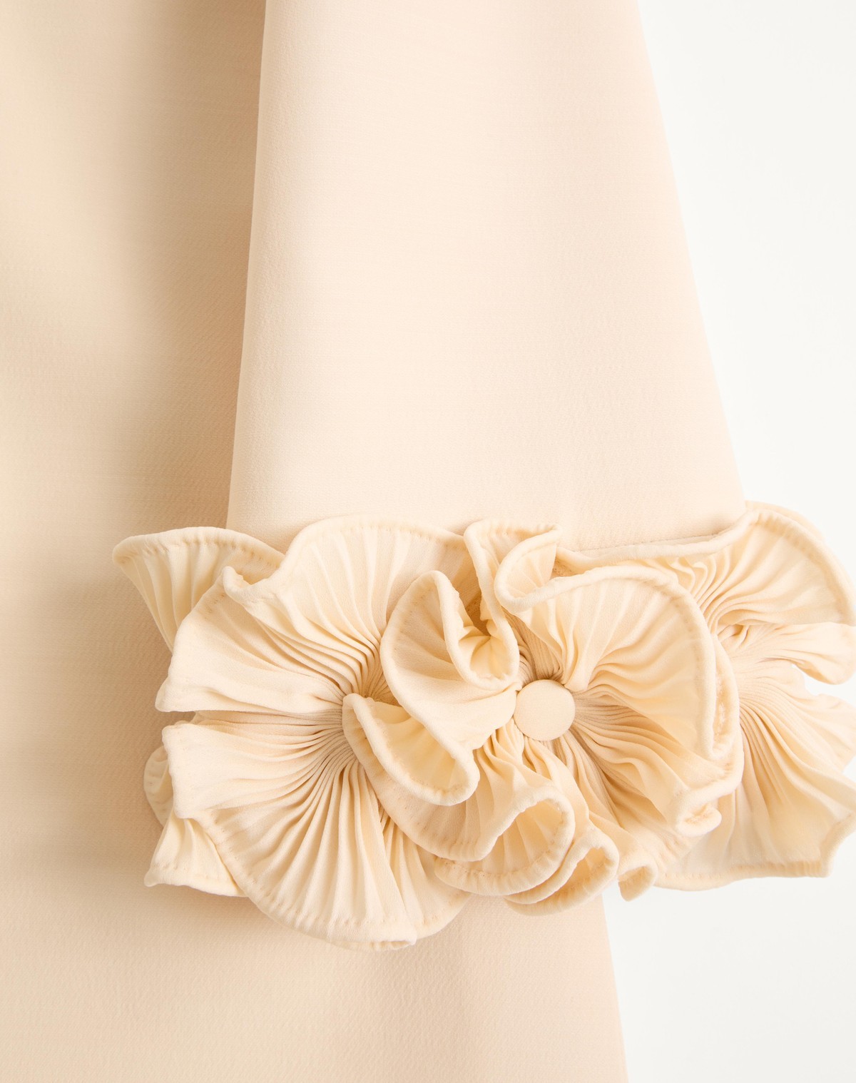 Valentino Garavani Solid Crepe Couture Minidress In Nude