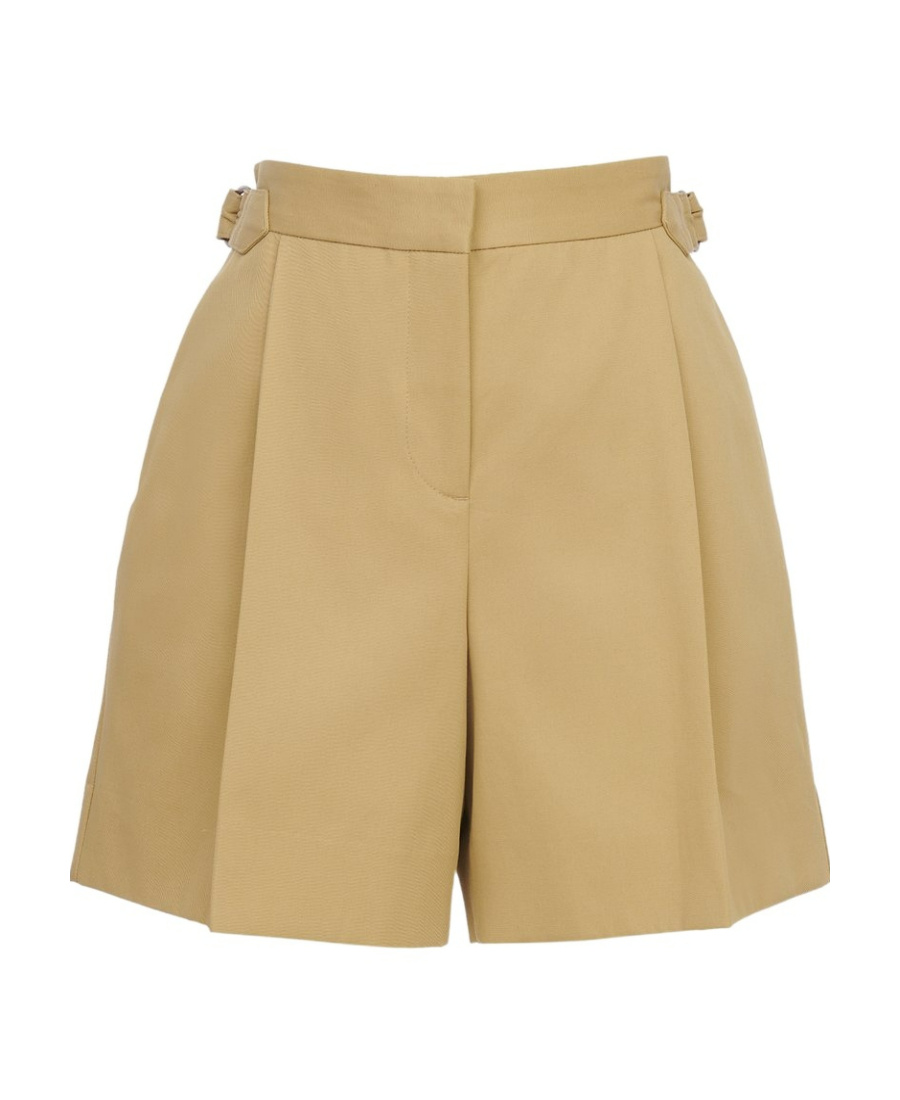 Shop See By Chloé Pleated Tailored Shorts In Nude