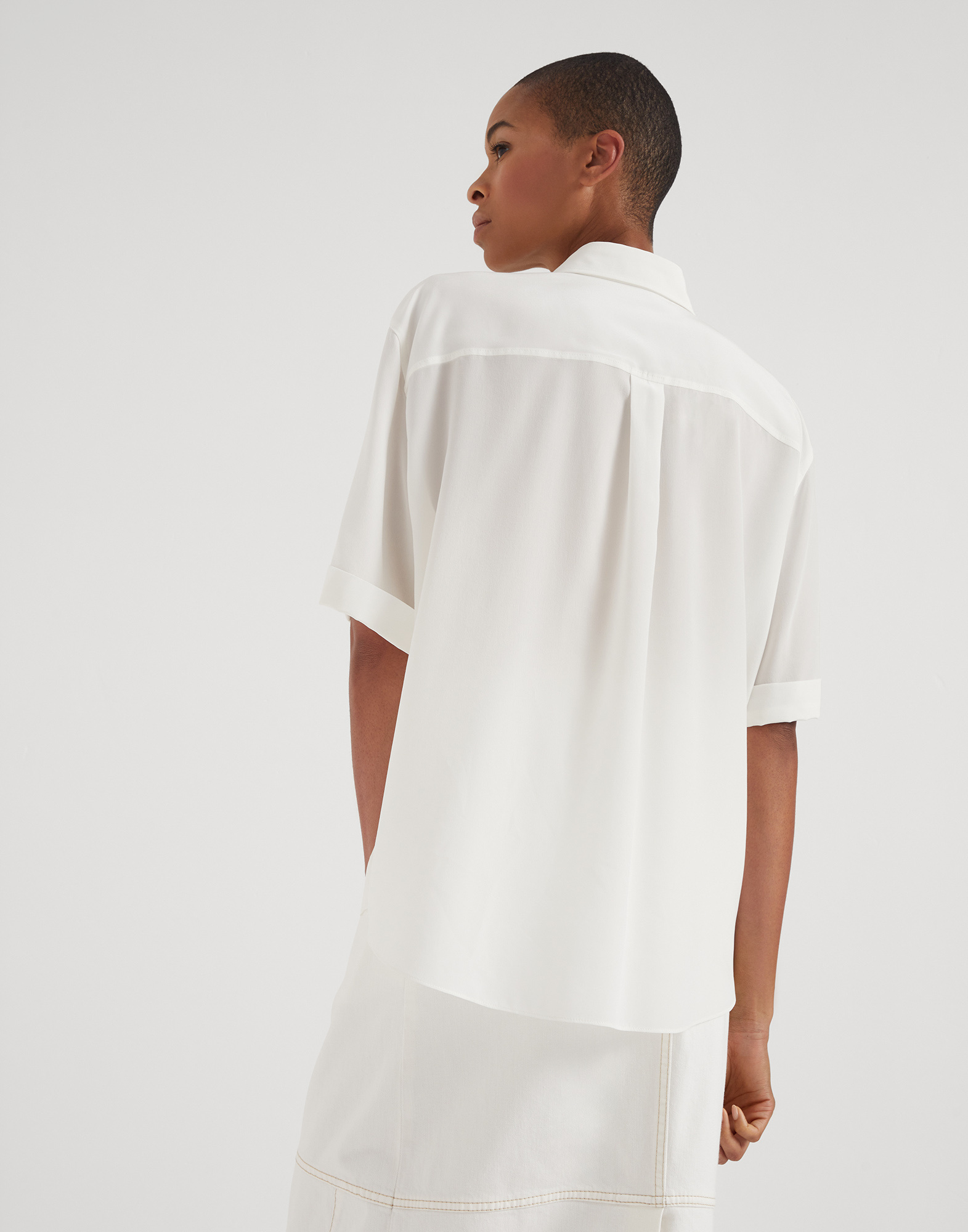 Brunello Cucinelli Precious Buttonhole Shirt In White