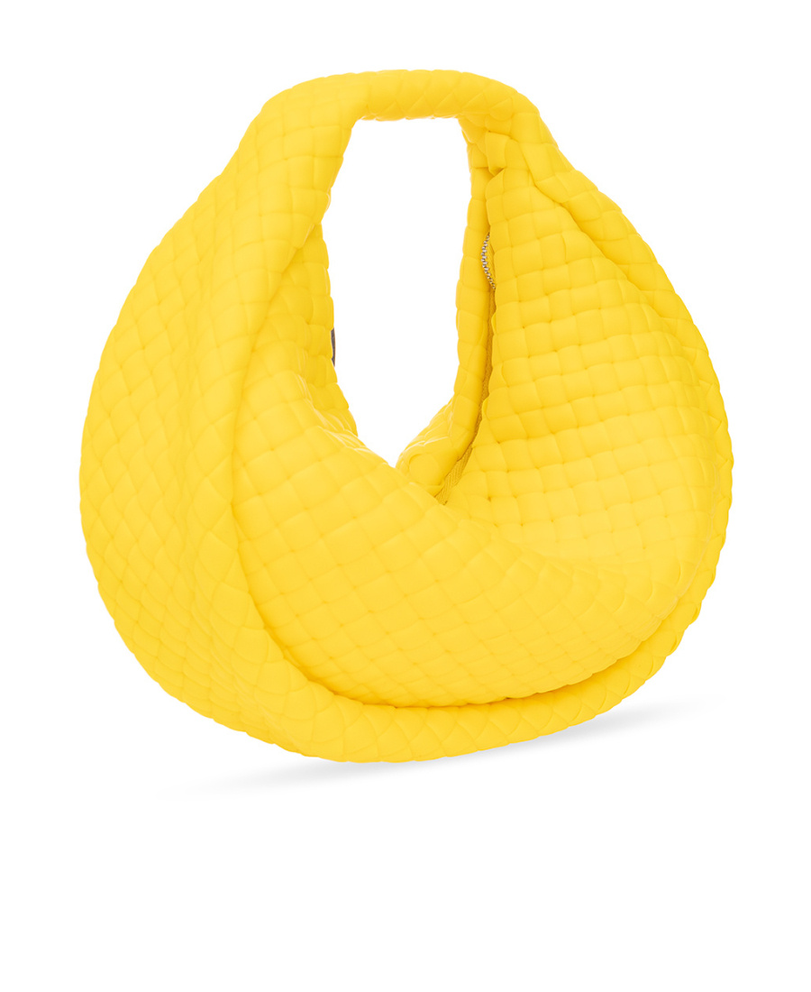 Bottega Veneta Jodie Intrecciato Rubber Tote Bag In Yellow