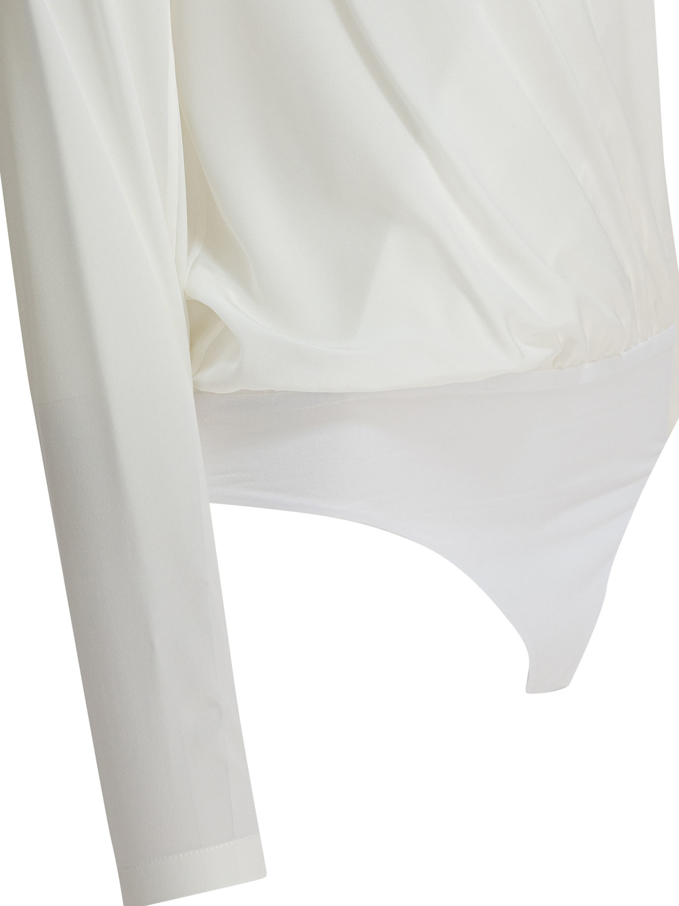 Brunello Cucinelli Wrap-effect Bodysuit In White
