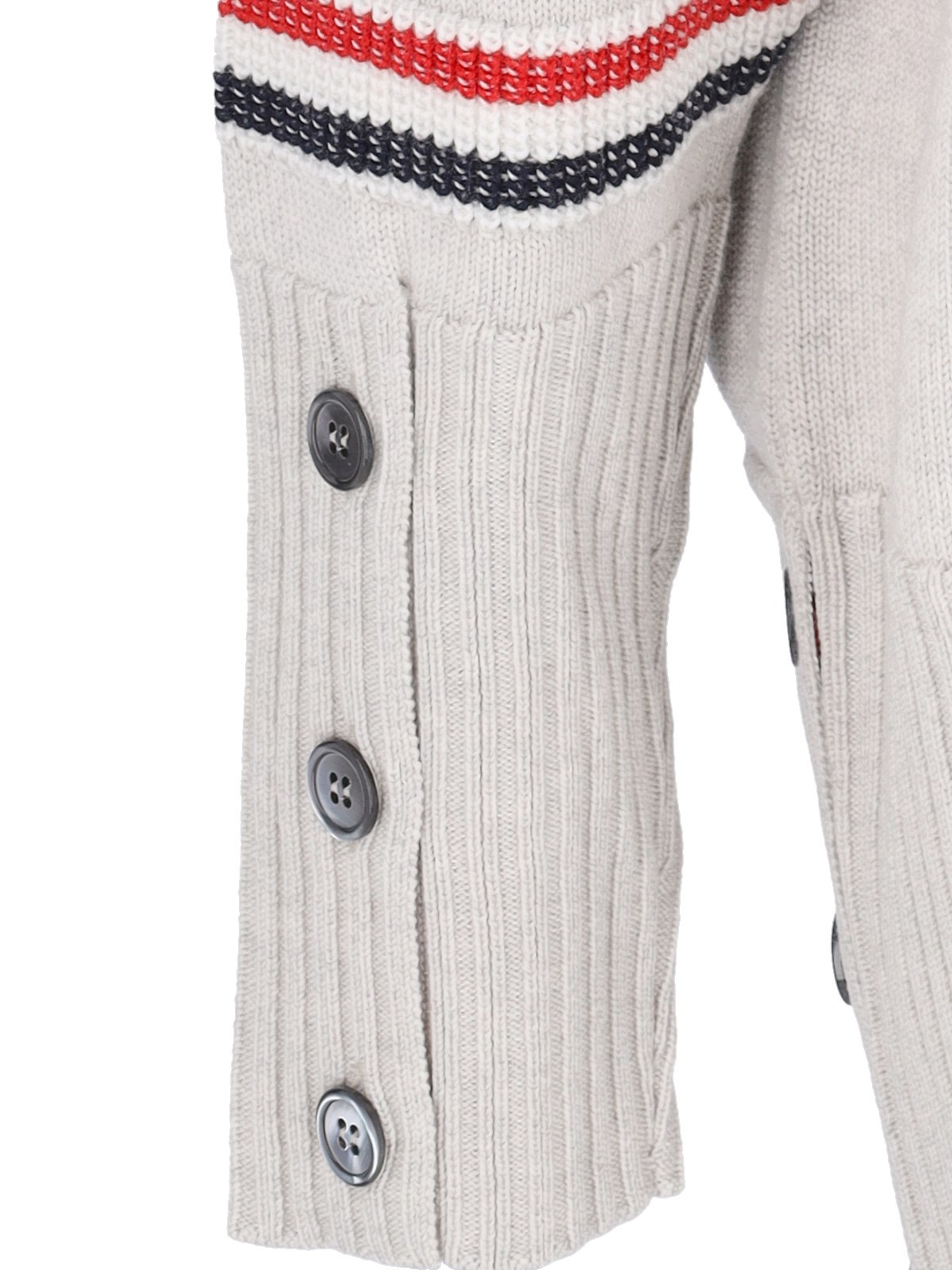 Thom Browne Virgin-wool V-neck Cardigan In White