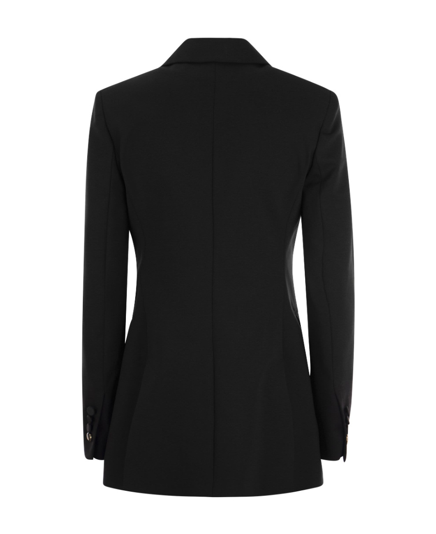 Max Mara Gara Buttoned V-neck Blazer In Black