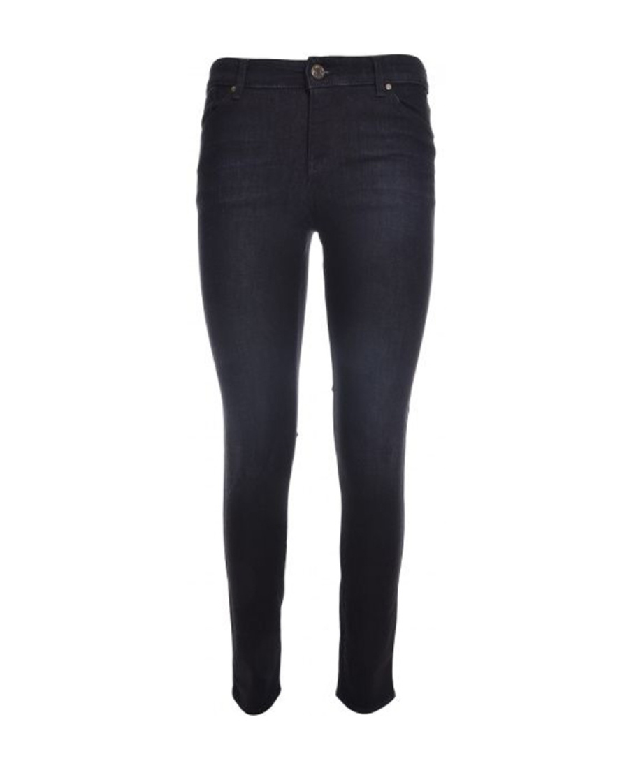 Armani Jeans Logo Jeans In Black