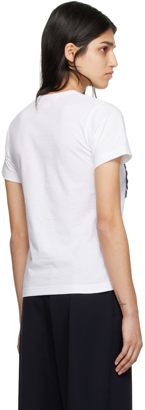 Comme Des Garçons T-shirt With Round Neck And Short Sleeves In White