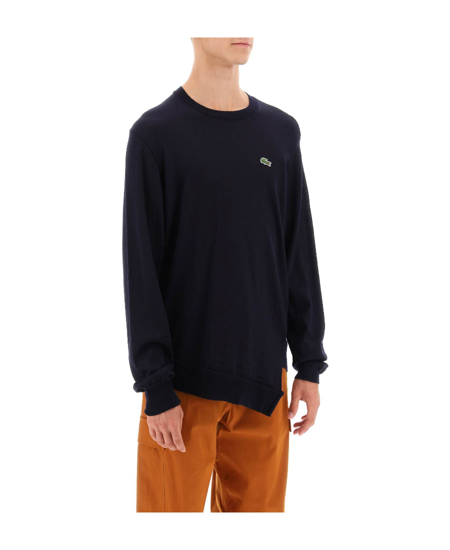 Comme Des Garçons Asymmetric Hem Wool Jumper In Black