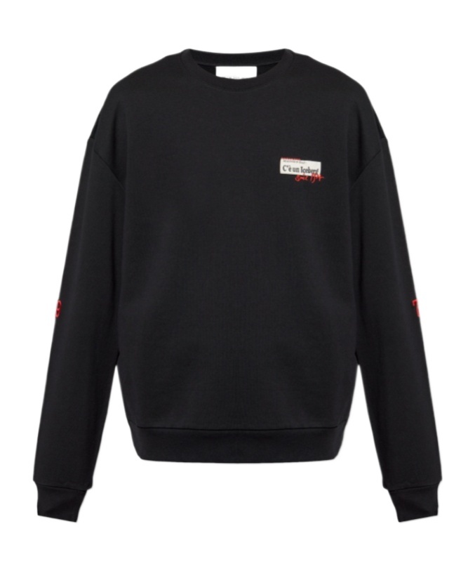 Iceberg Logo-patch Sweatshirt In Black