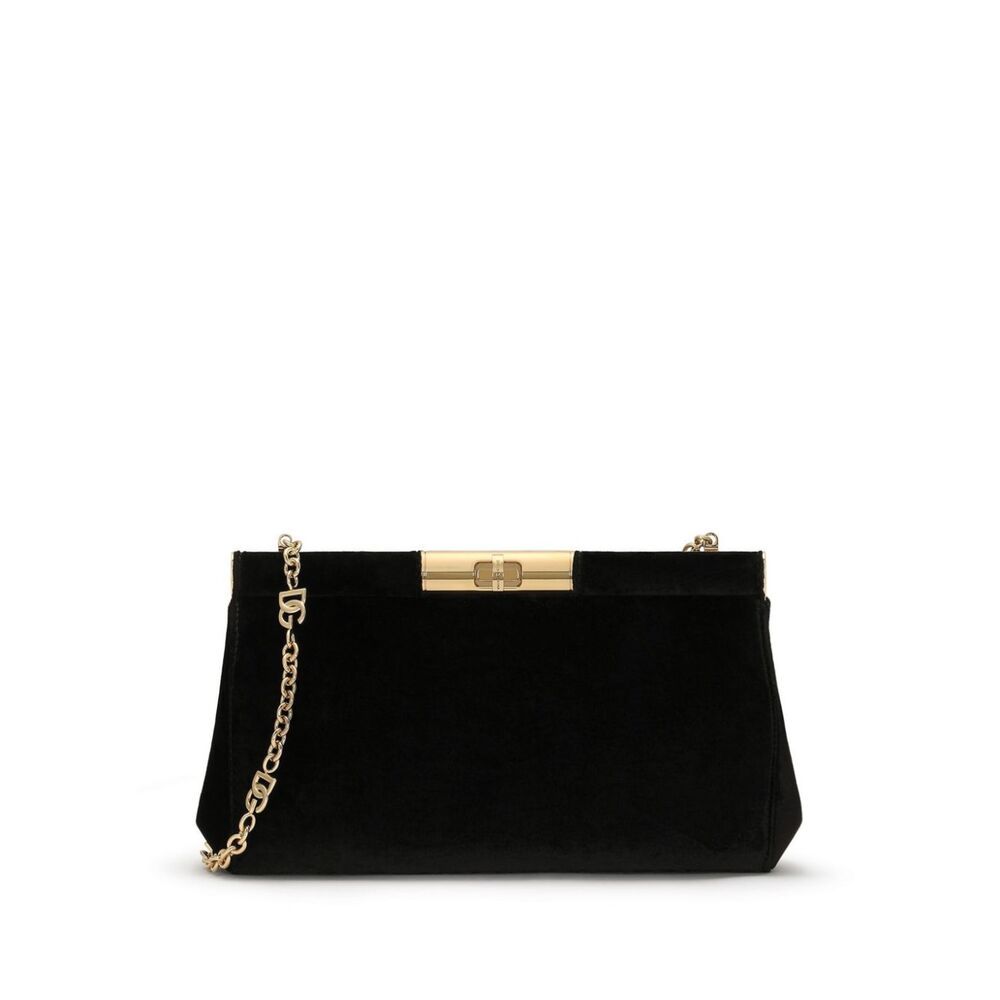 Dolce & Gabbana Zipper Shoulder Bag In Black