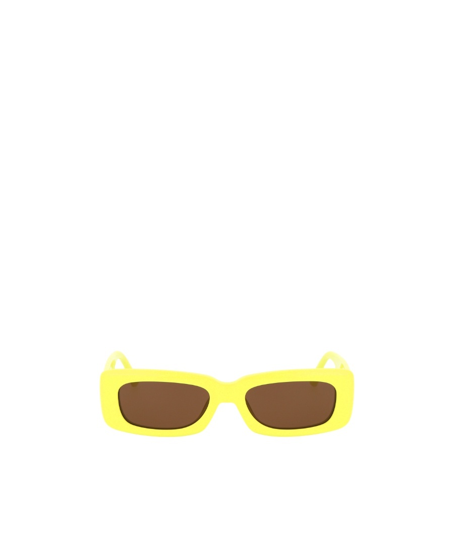 Attico Logo Sunglasses In Yellow