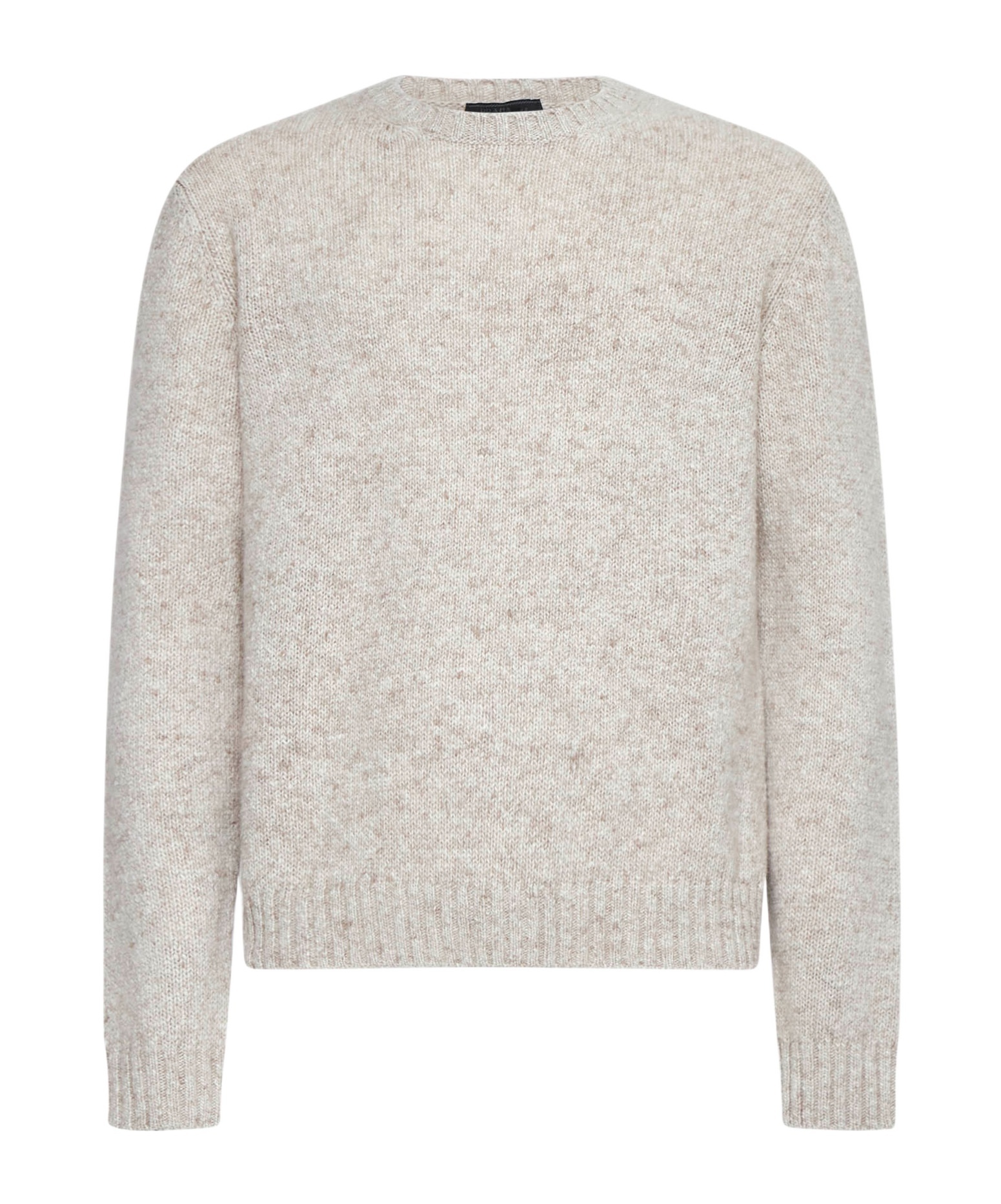 Prada Elbow Patch Cashmere Sweater In Nude