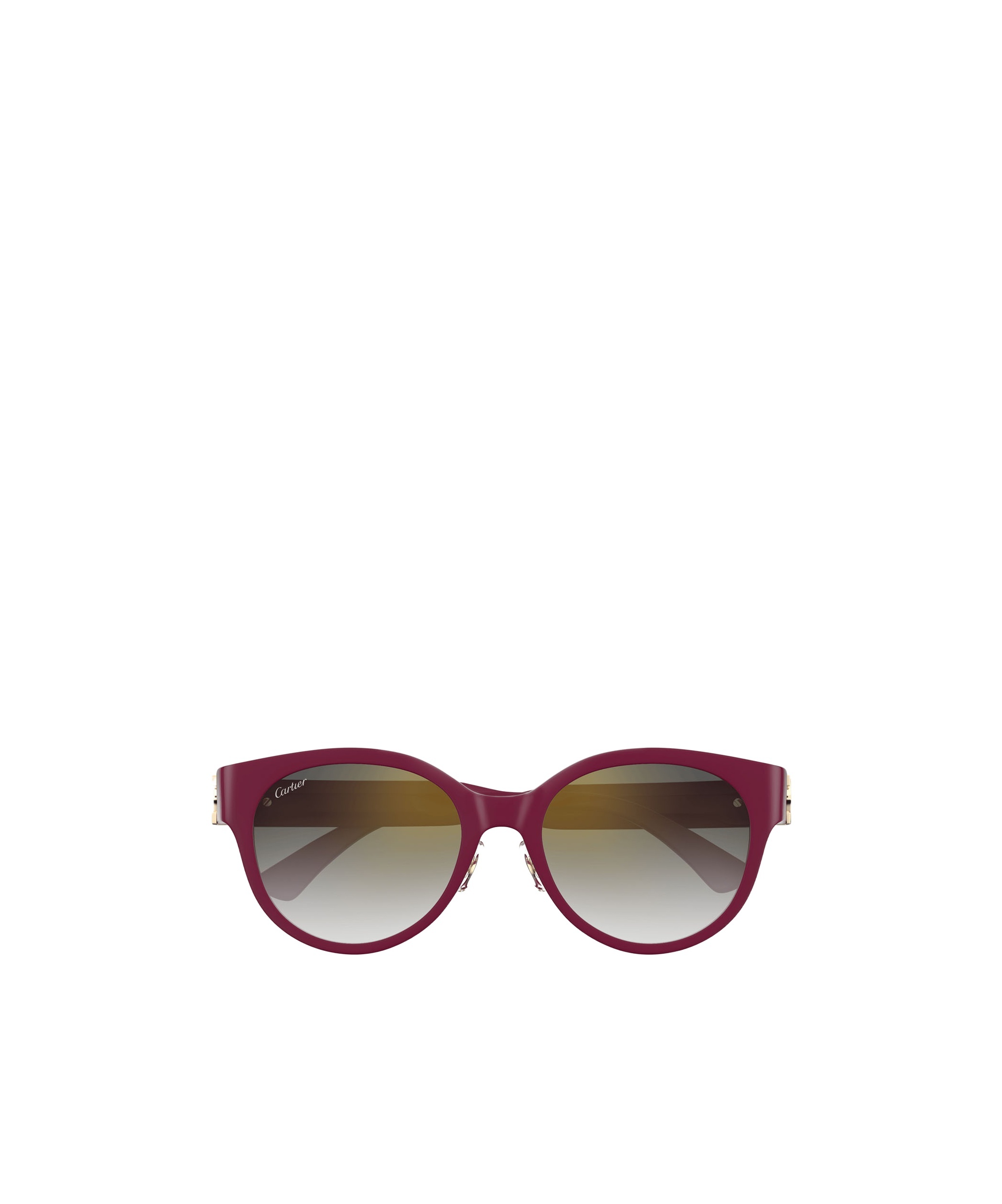 Cartier Round Frame Sunglasses In Gray