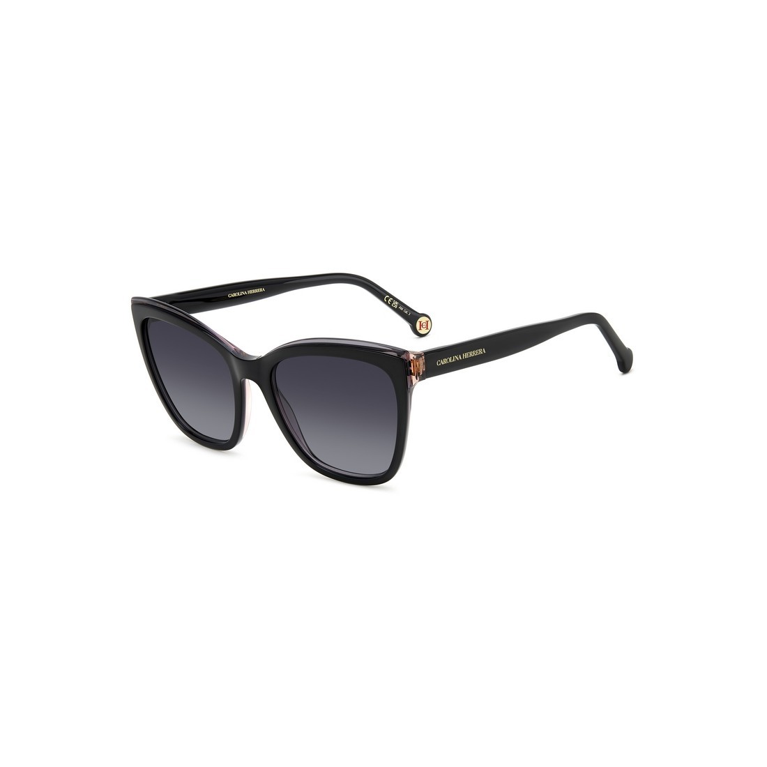 Carolina Herrera Logo-print Cat-eye Frame Sunglasses In Black