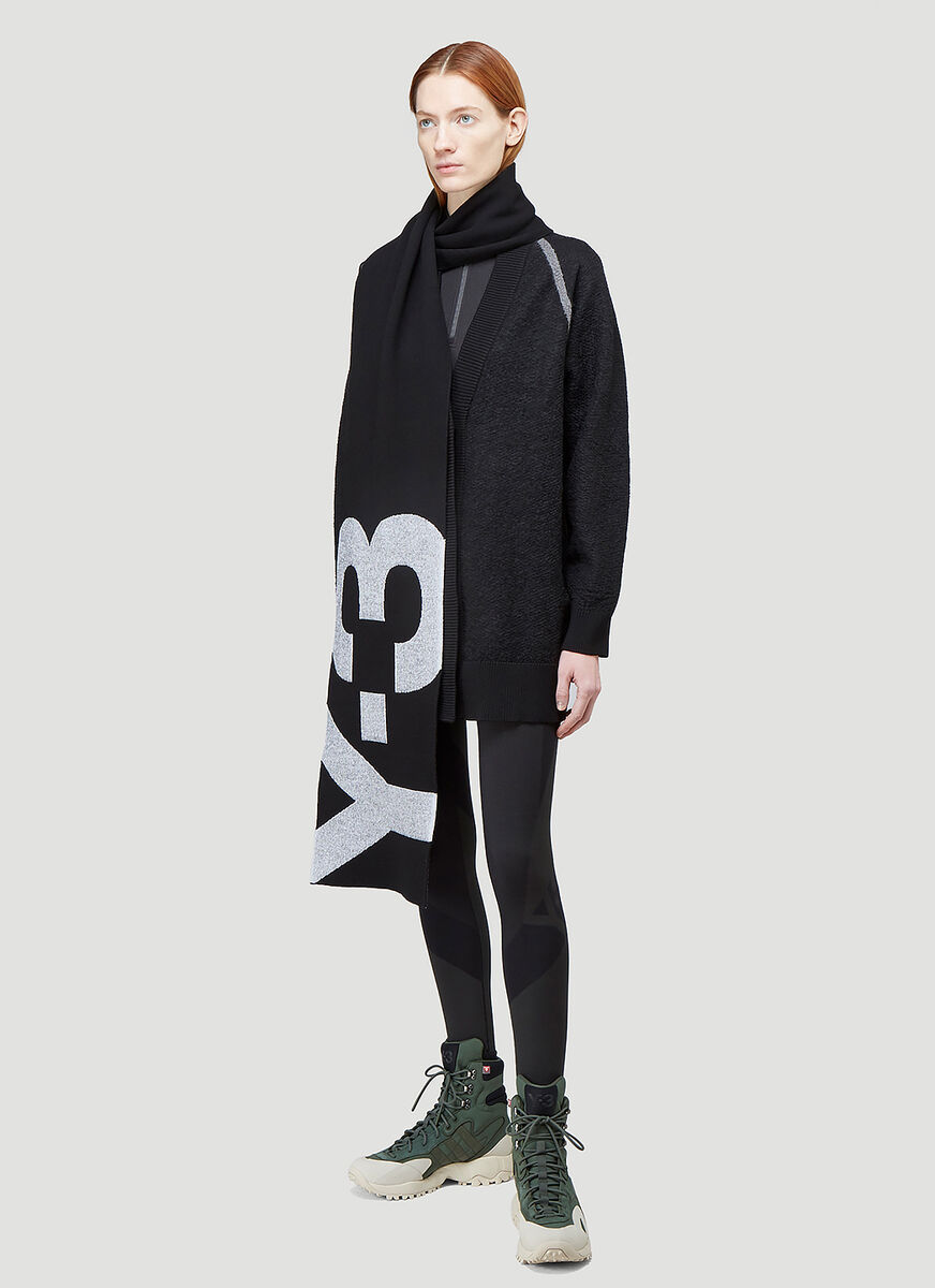 Y-3 Single-breasted Button-fastening Cardigan In Black