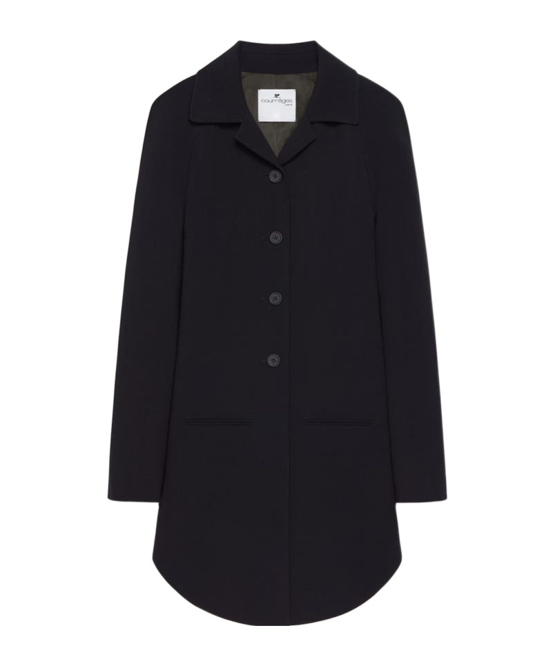 Courrèges Tailored Button-front Coat In Blue